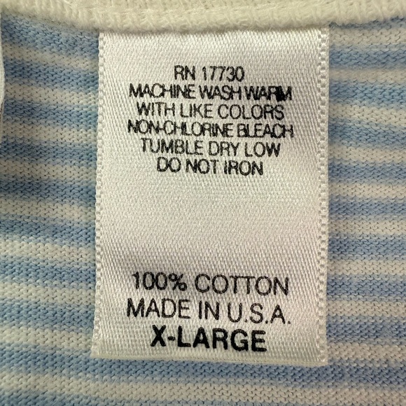 Cherokee Crew Neck Striped Long Sleeve Top Striped Size XL - Picture 3 of 6